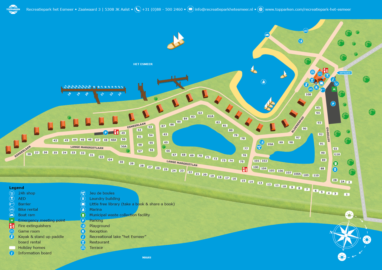 Parkplattegrond van Recreatiepak het Esmeer