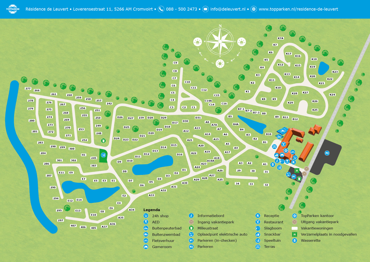 Parkplattegrond van Résidence de Leuvert